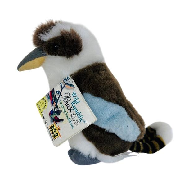 Wild Republic Laughing Kookaburra Bird Stuffed Animal 6" Plush w/tags - Picture 1 of 7